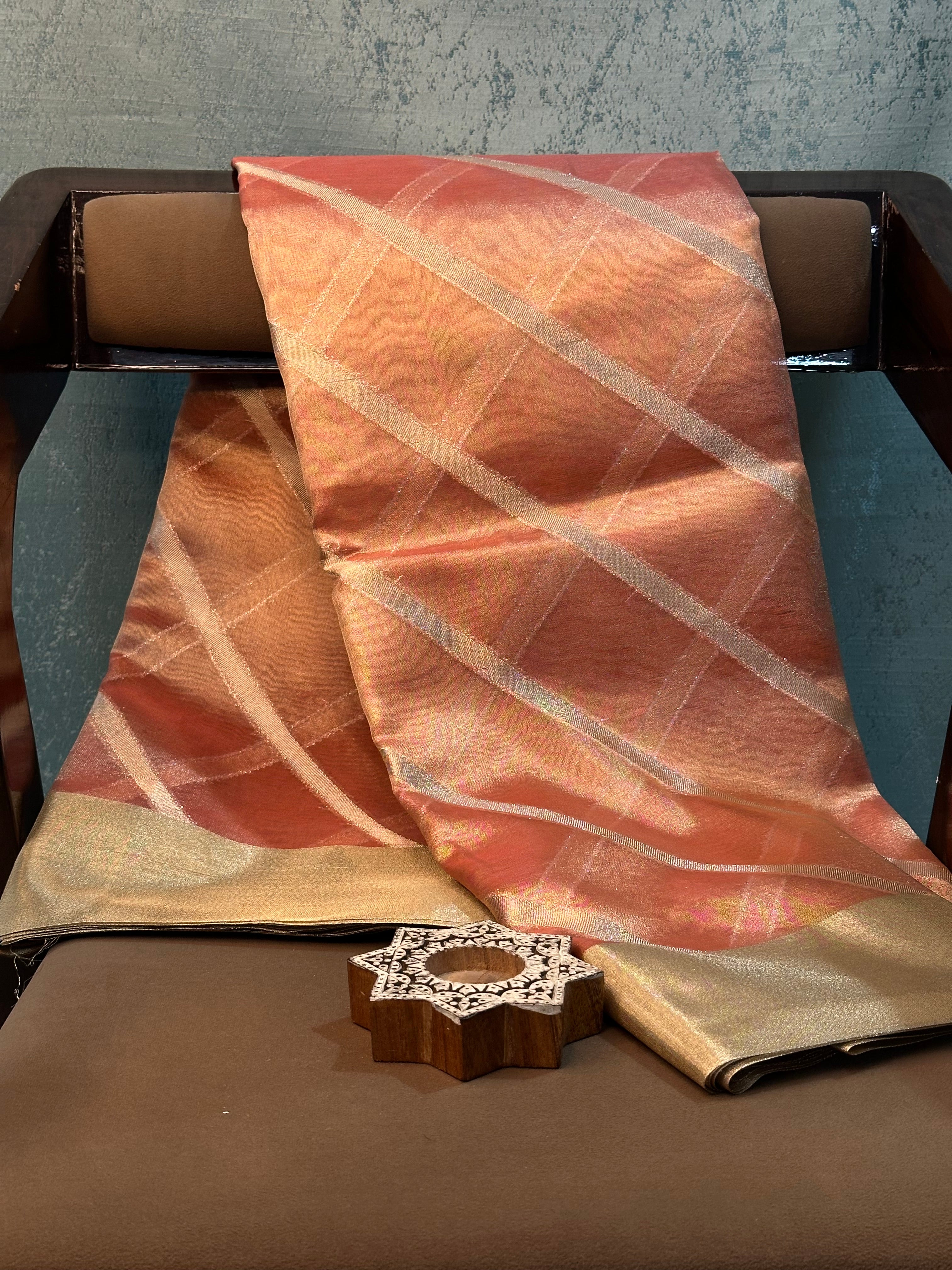 Contemporary Weave Kora Tissue Silk Banarasi Saree