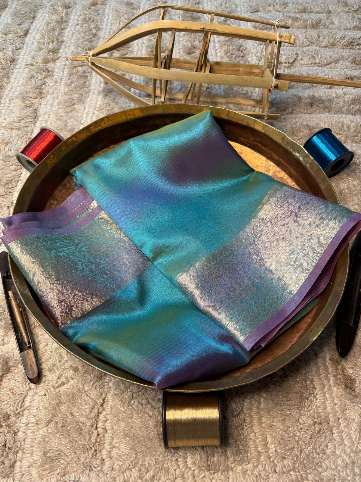 Eccentric zari weave Softsilk Banarasi Saree