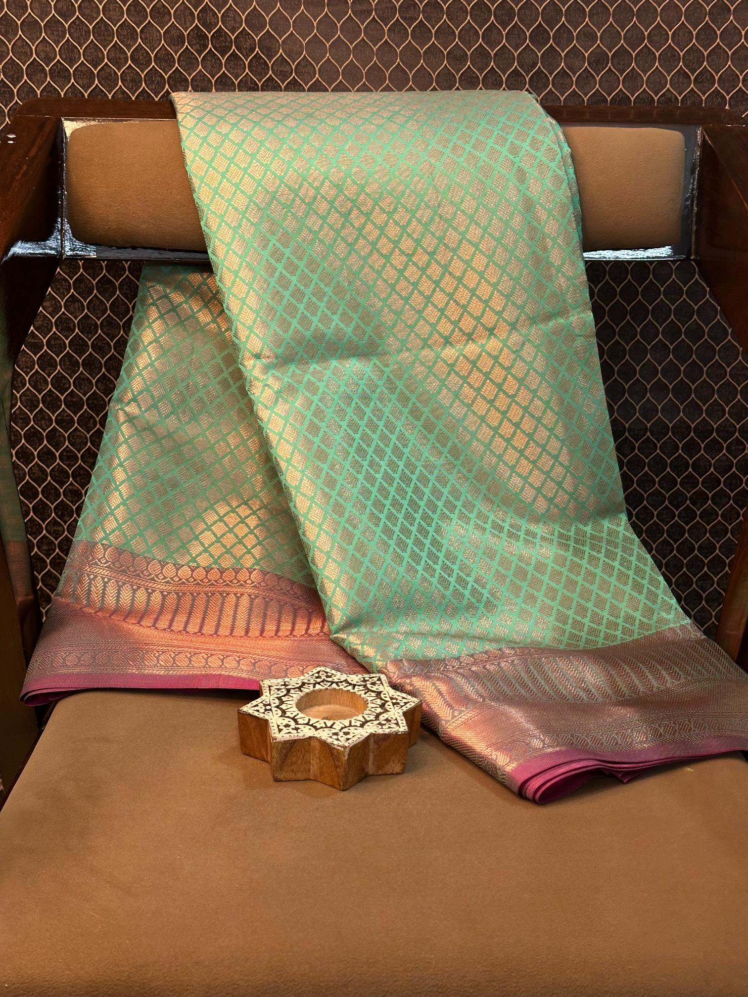 Eccentric zari weave Softsilk Banarasi saree