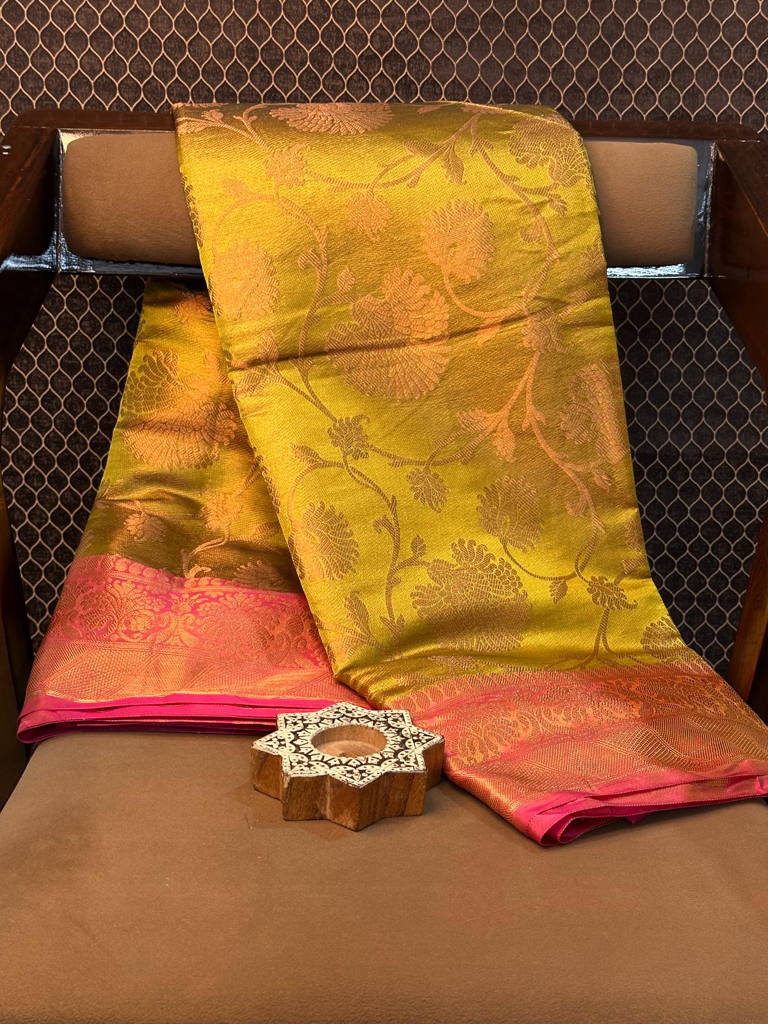 Eccentric zari weave Softsilk Banarasi saree