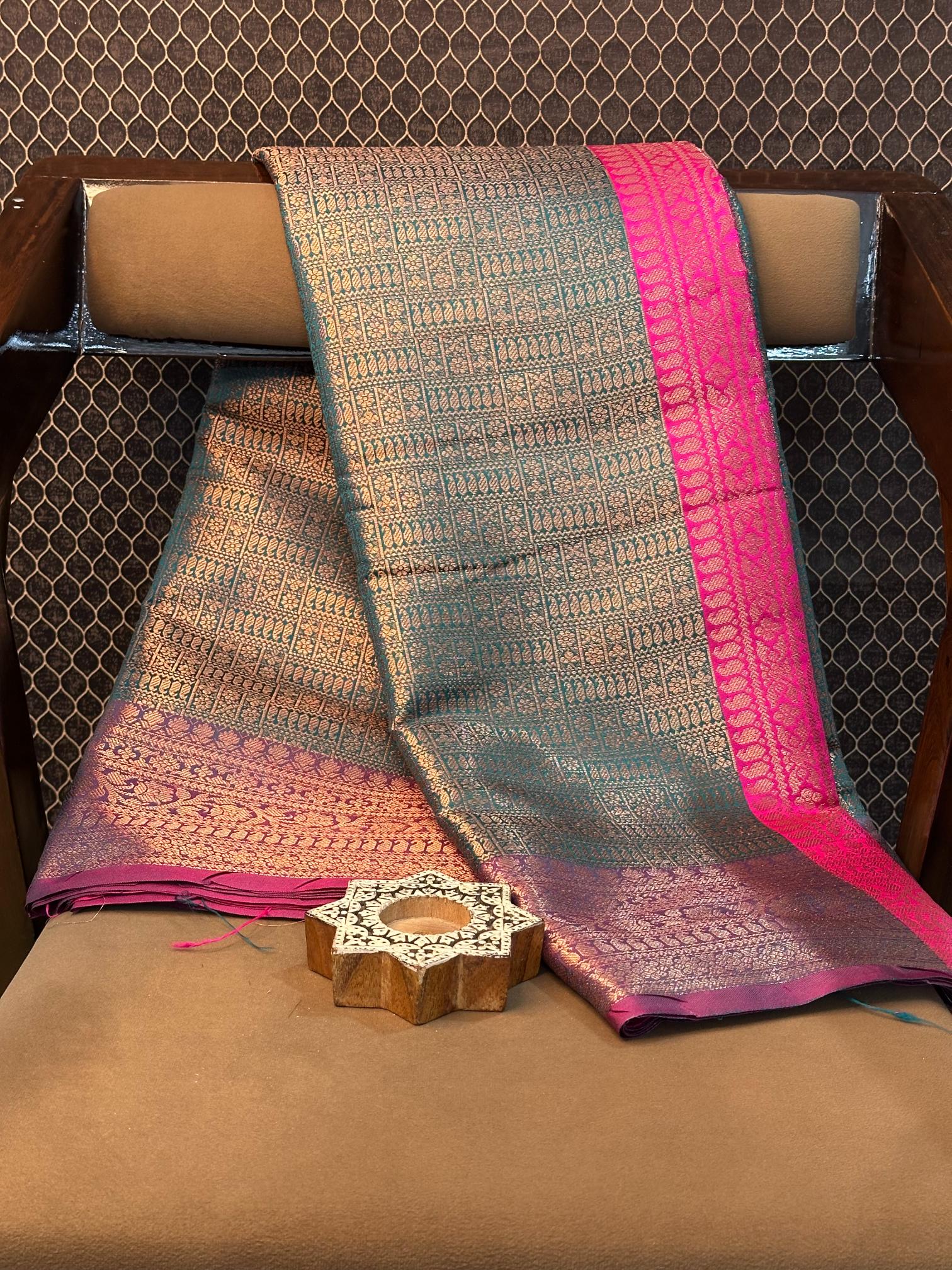 Eccentric zari weave Softsilk Banarasi saree