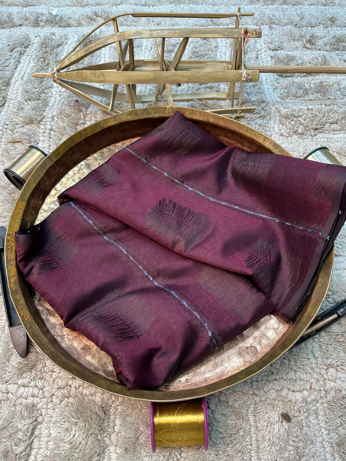 Soft Cotton Silk Rtique Zari Banarasi Saree