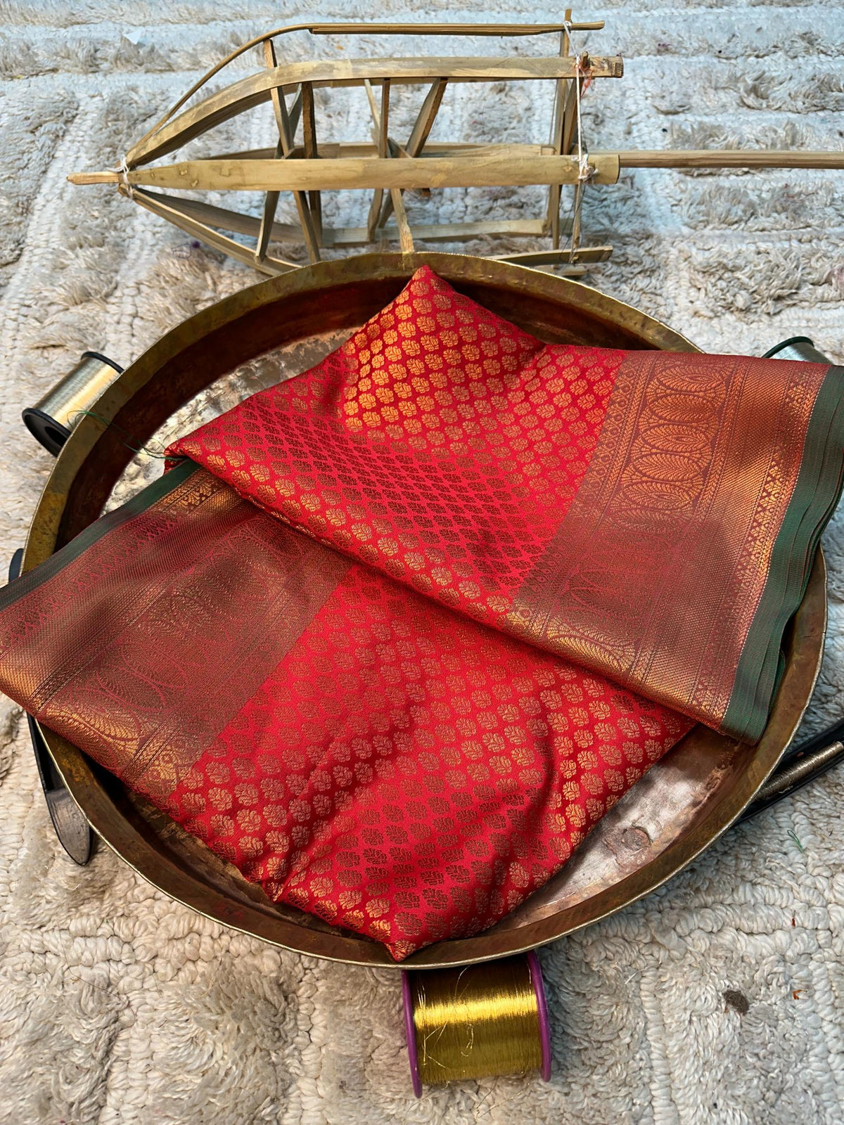 Eccentric zari weave Softsilk Banarasi Saree