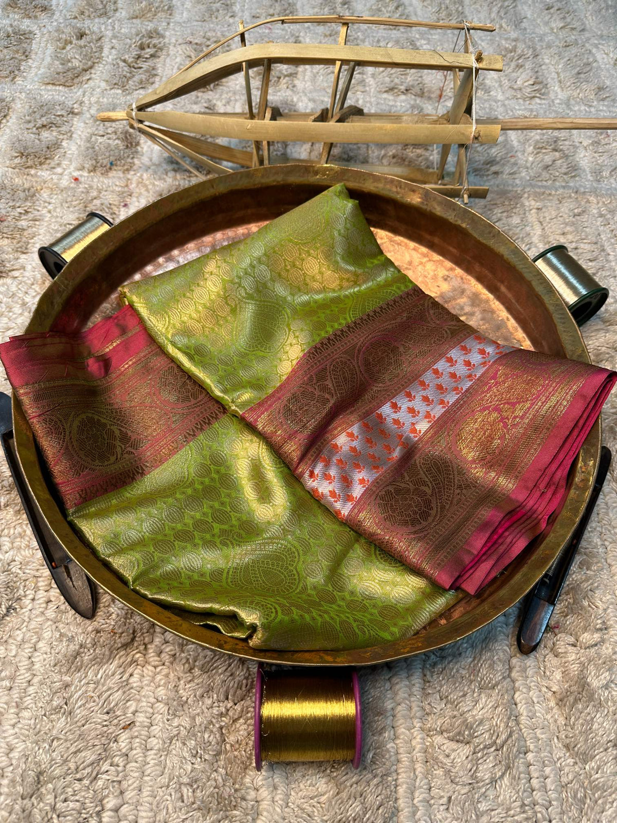 Eccentric zari weave Softsilk Banarasi saree