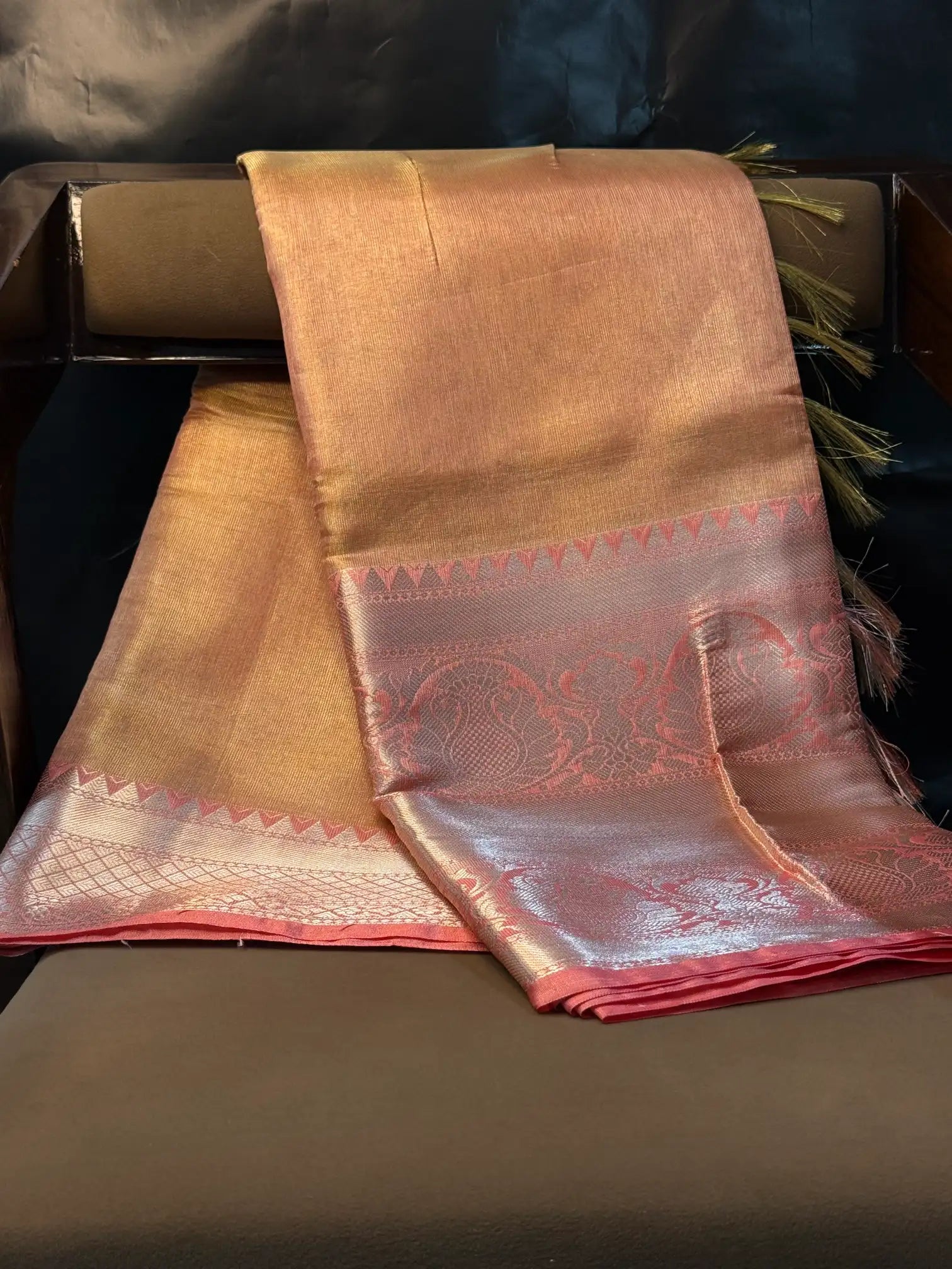Traditional weave Softsilk Banarasi saree