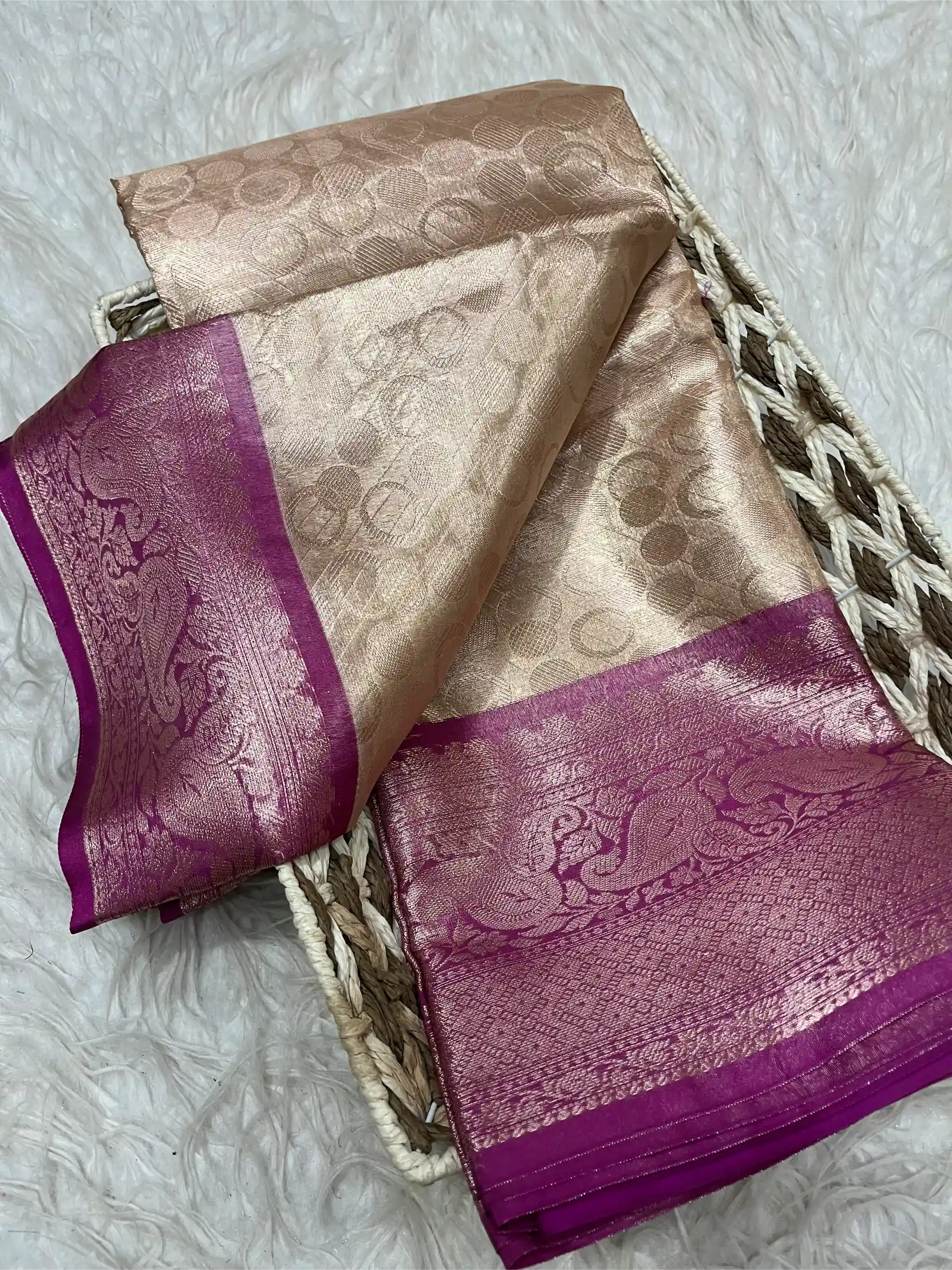 Beautiful Traditional Softsilk Embossed Weave Banarasi Saree