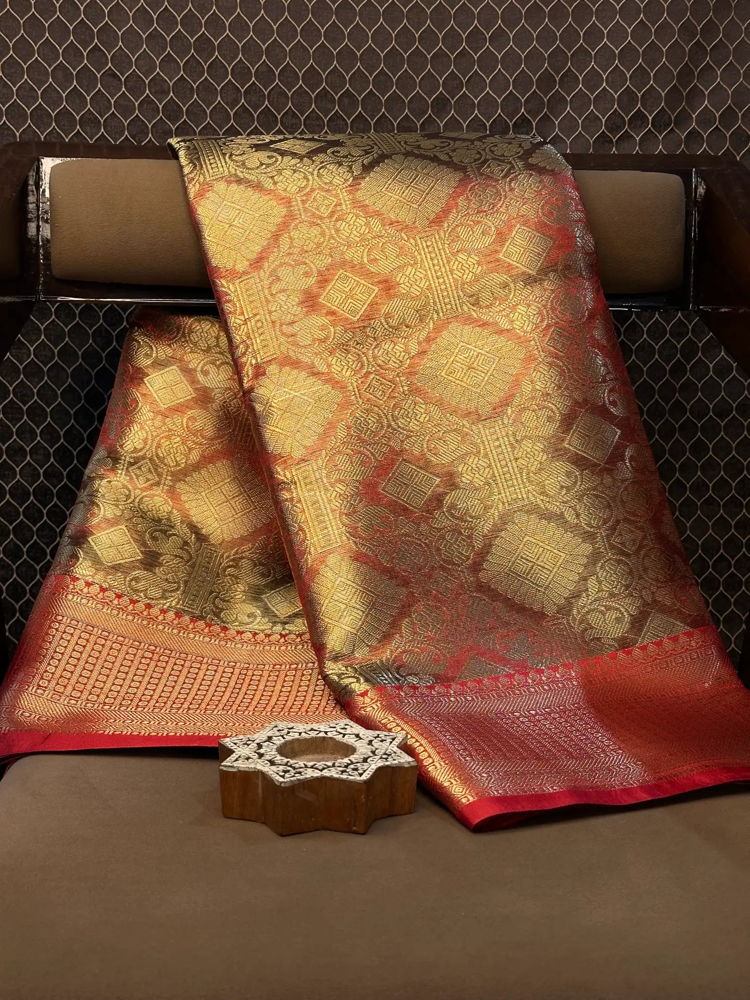 Contemporary weave Softsilk heritage Banarasi saree