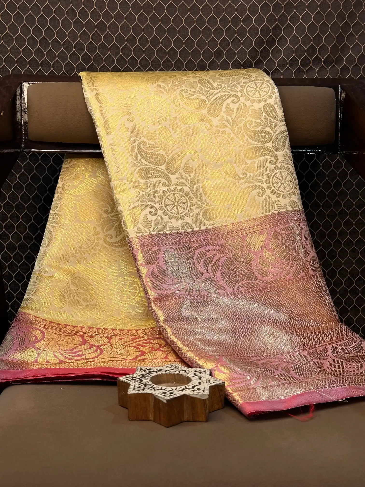 Contemporary weave Softsilk heritage Banarasi saree