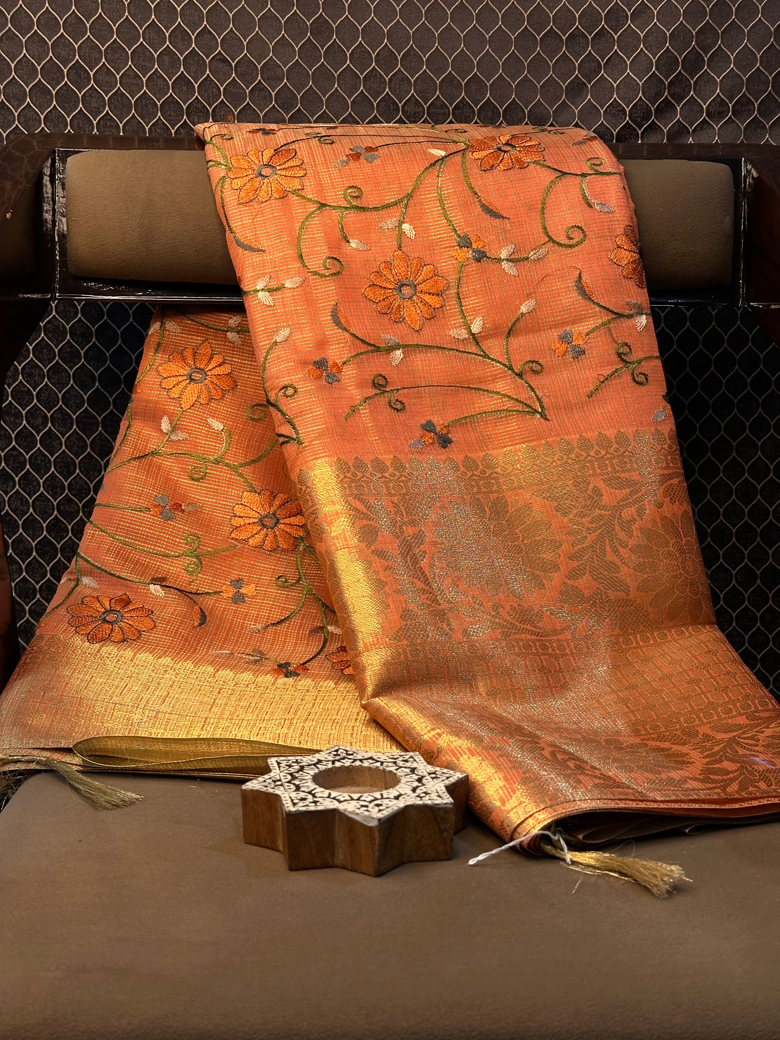 Traditional weave Softsilk Banarasi saree