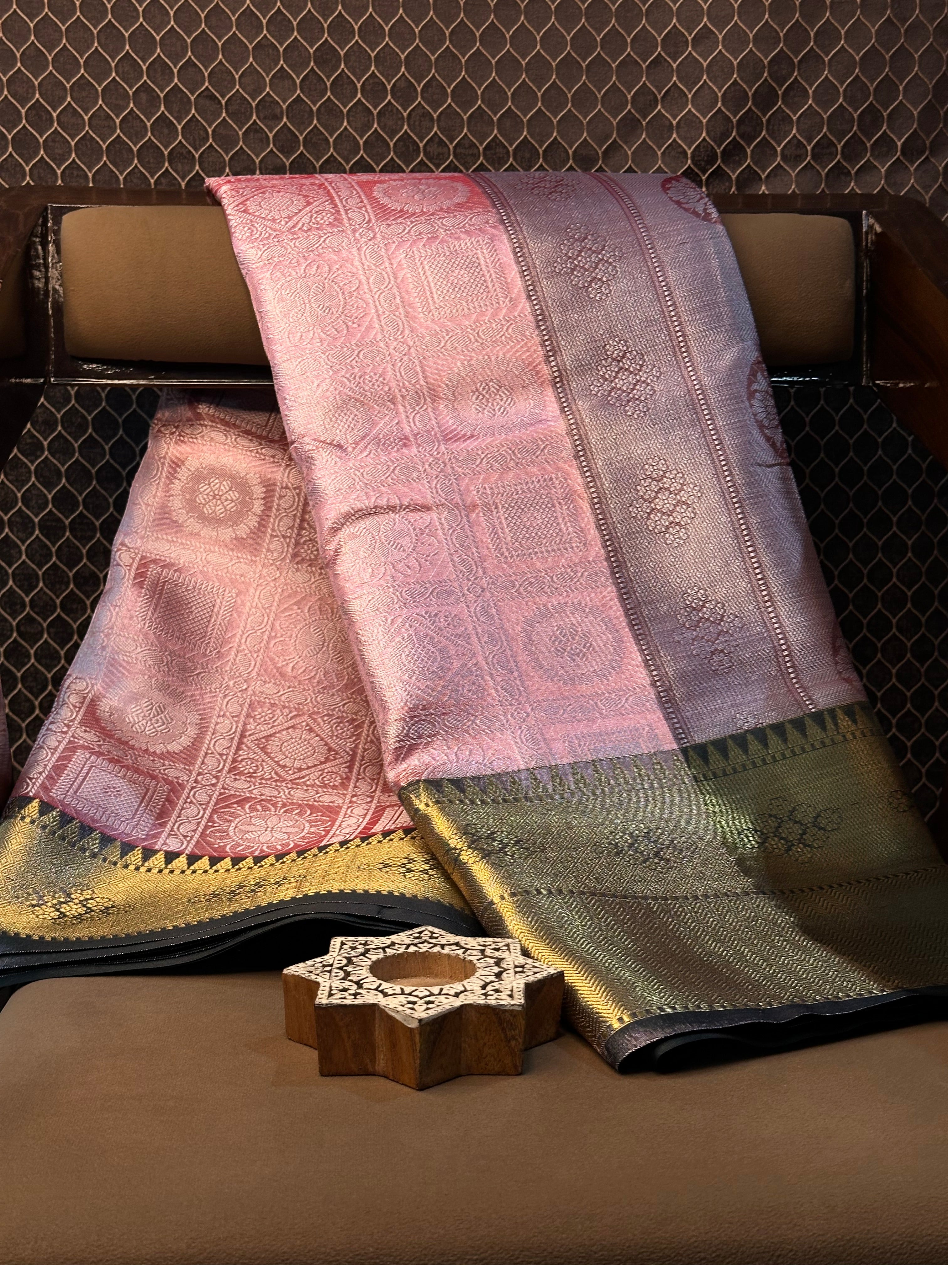 Traditional weave Softsilk Banarasi saree