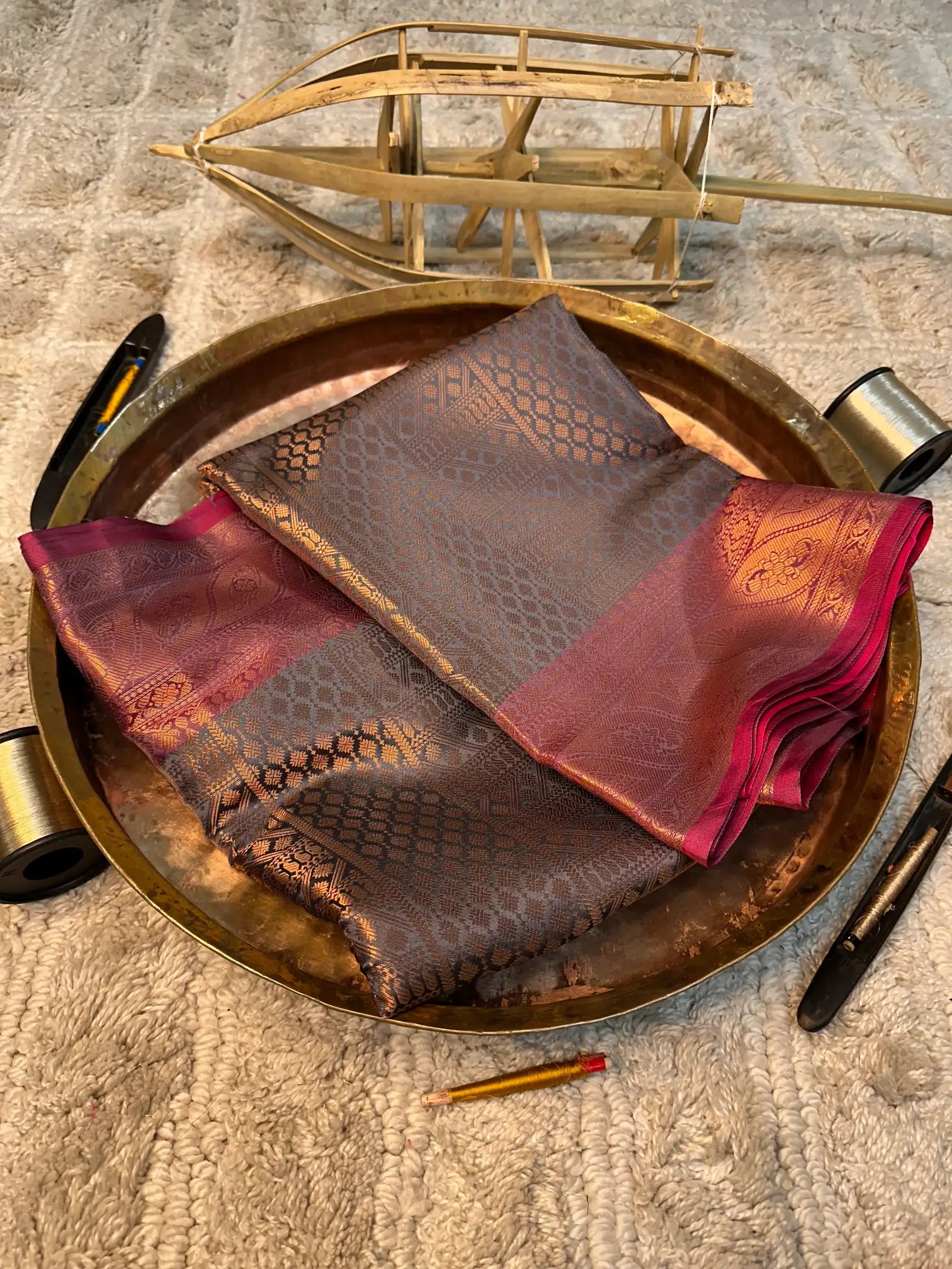 Eccentric zari weave Softsilk Banarasi saree
