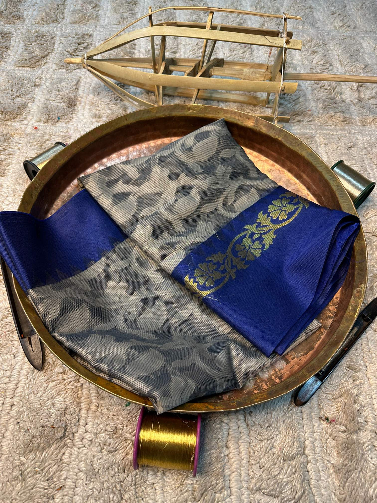 Soft Cotton Silk Rtique Zari Banarasi Saree