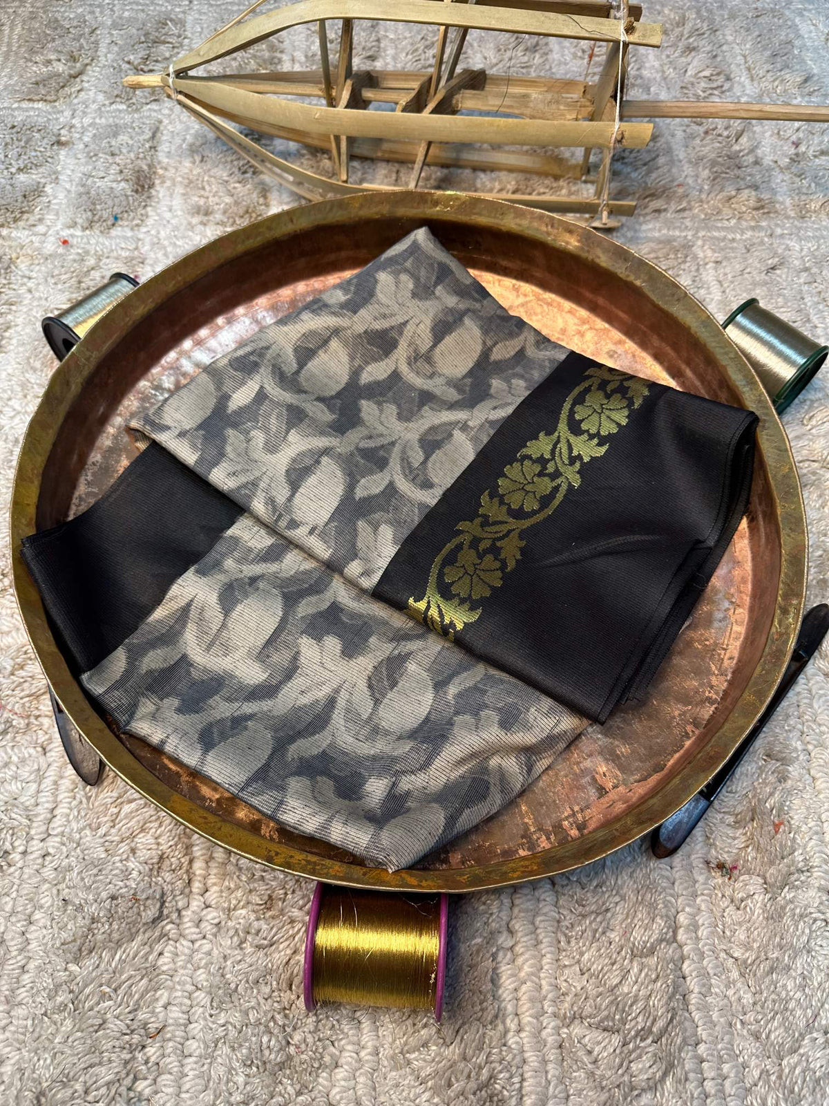 Soft Cotton Silk Rtique Zari Banarasi Saree