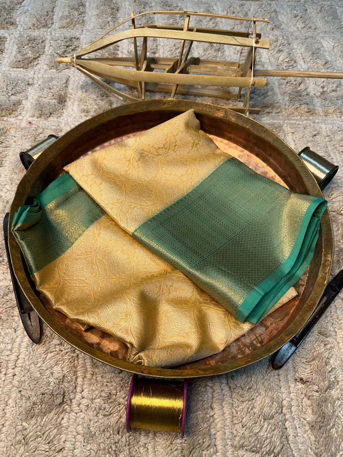 Soft Cotton Silk Rtique Zari Banarasi Saree