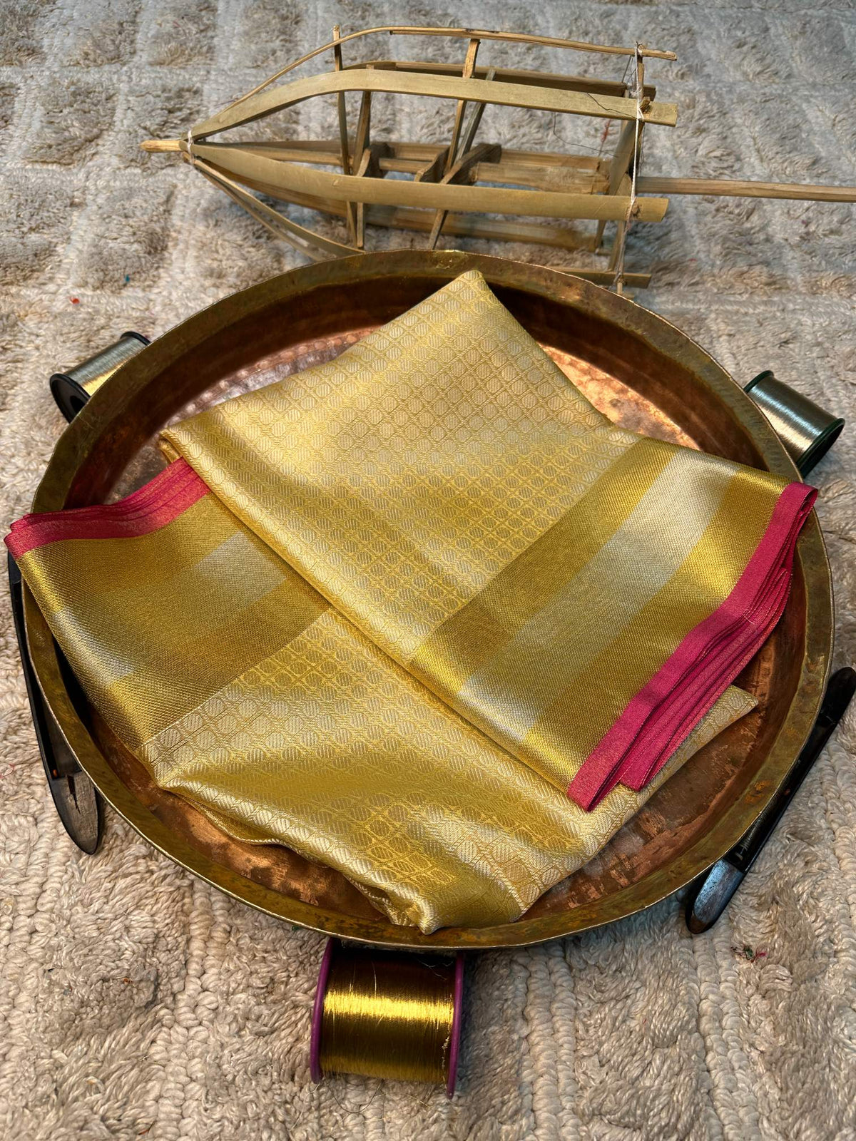 Soft Cotton Silk Rtique Zari Banarasi Saree