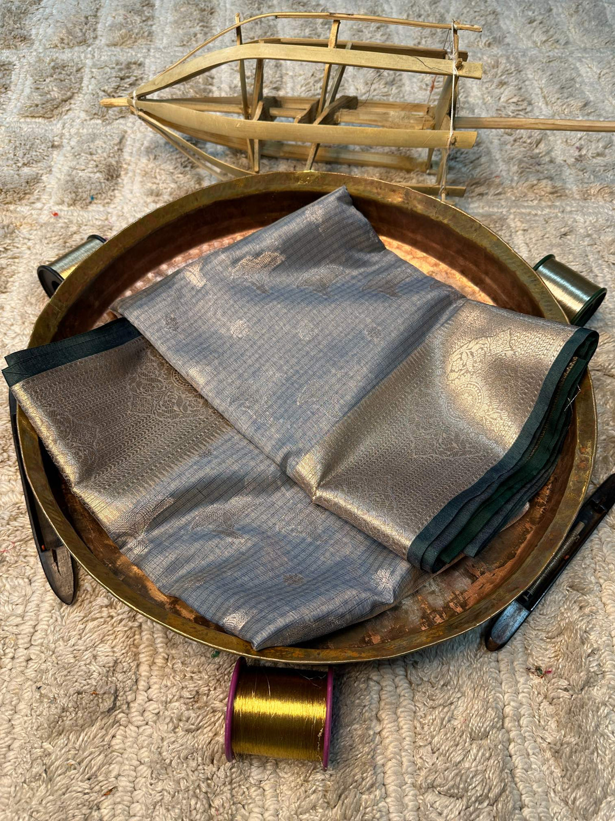 Soft Cotton Silk Rtique Zari Banarasi Saree
