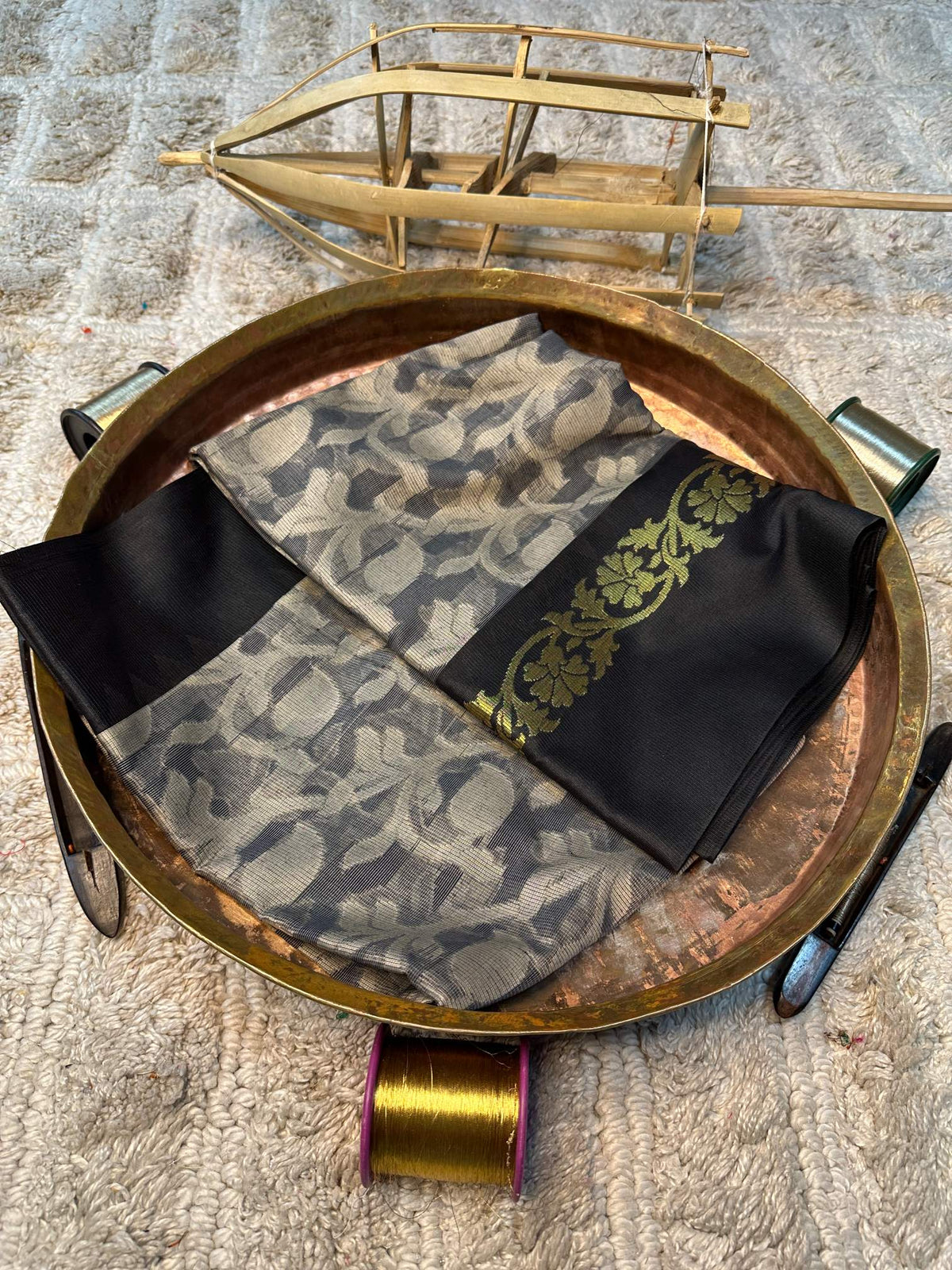 Soft Cotton Silk Rtique Zari Banarasi Saree