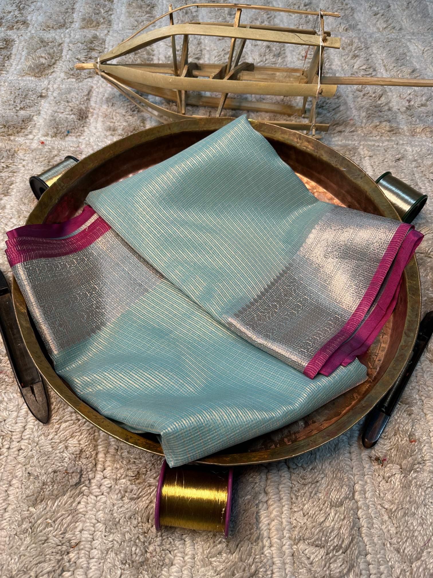 Soft Cotton Silk Rtique Zari Banarasi Saree