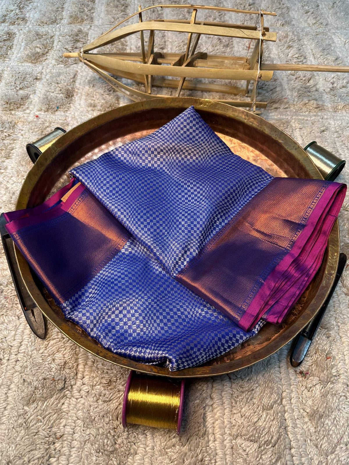 Soft Cotton Silk Rtique Zari Banarasi Saree