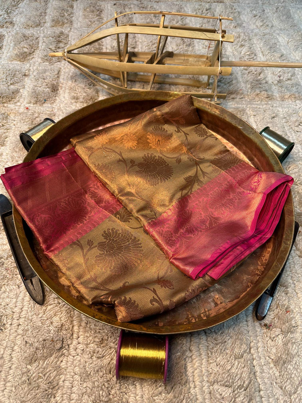Soft Cotton Silk Rtique Zari Banarasi Saree