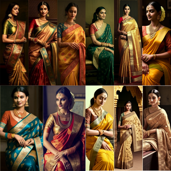 Women Styling different types of Banarasi Sarees for Different Occasions