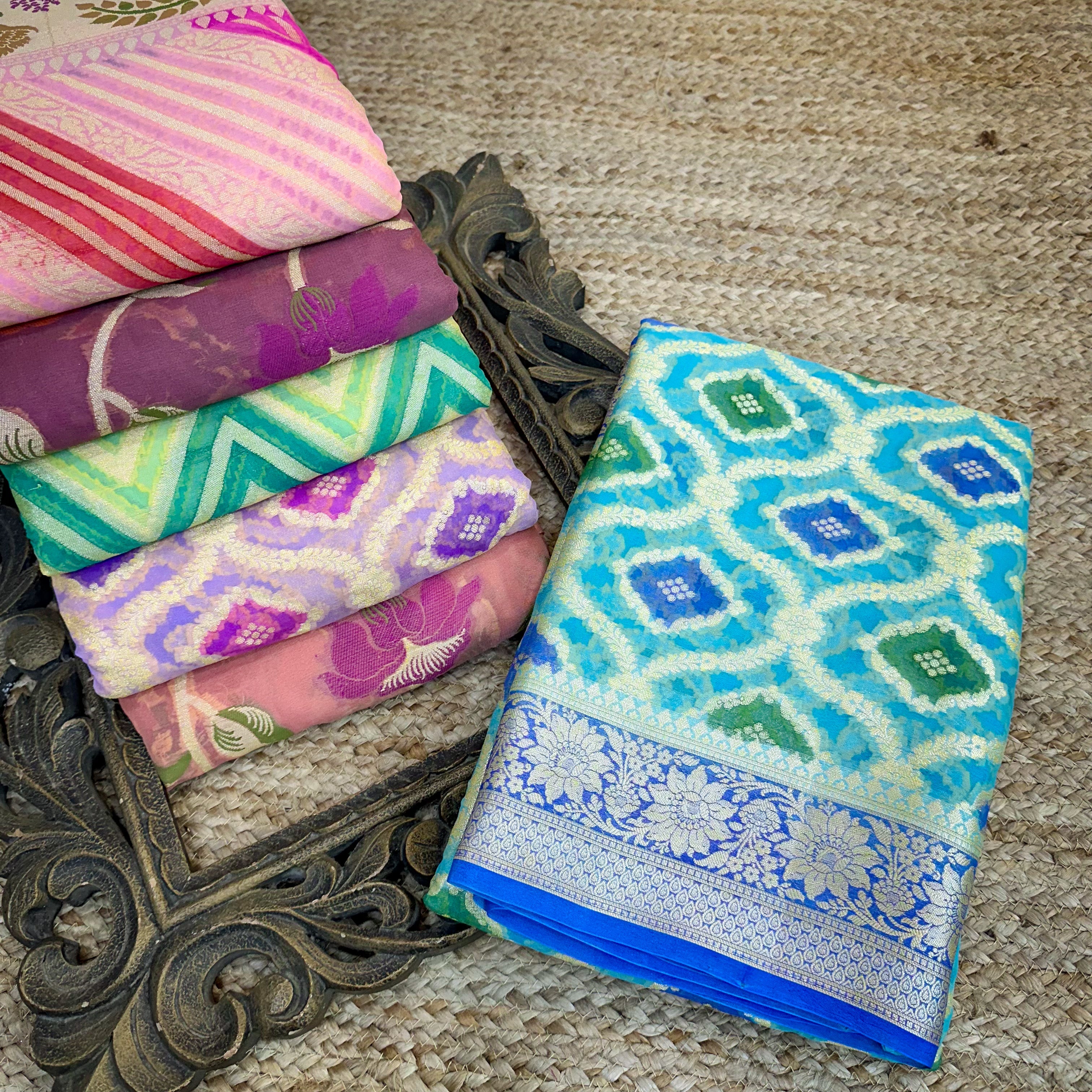 Pure Chiffon Silk saree