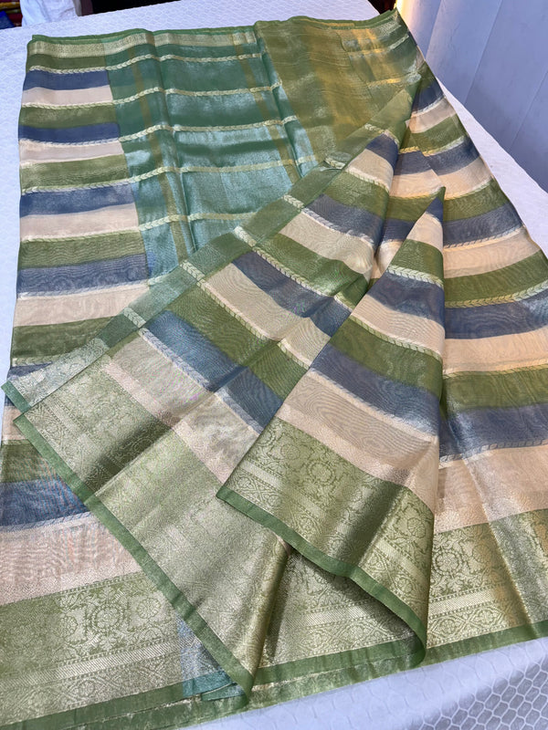 Handbrush Tissue Silk Saree