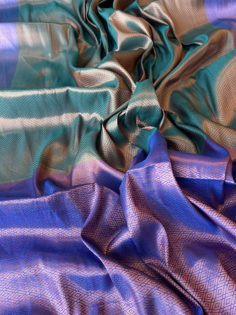 Beautiful Colour Soft Silk Embossed Saree