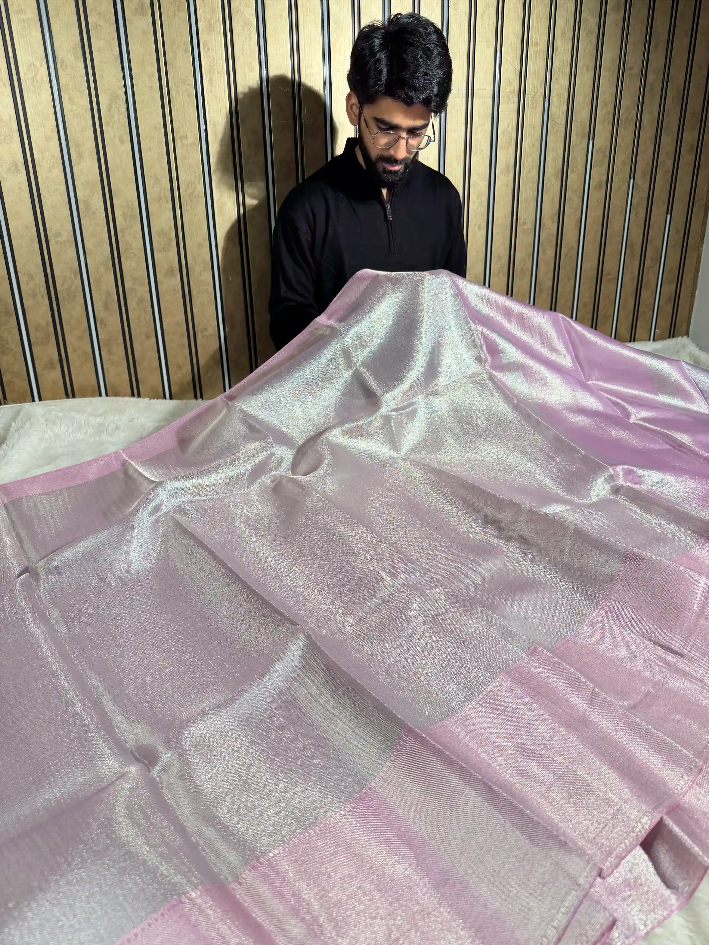 Lavender Tissue Silk Eccentric Banarasi Saree