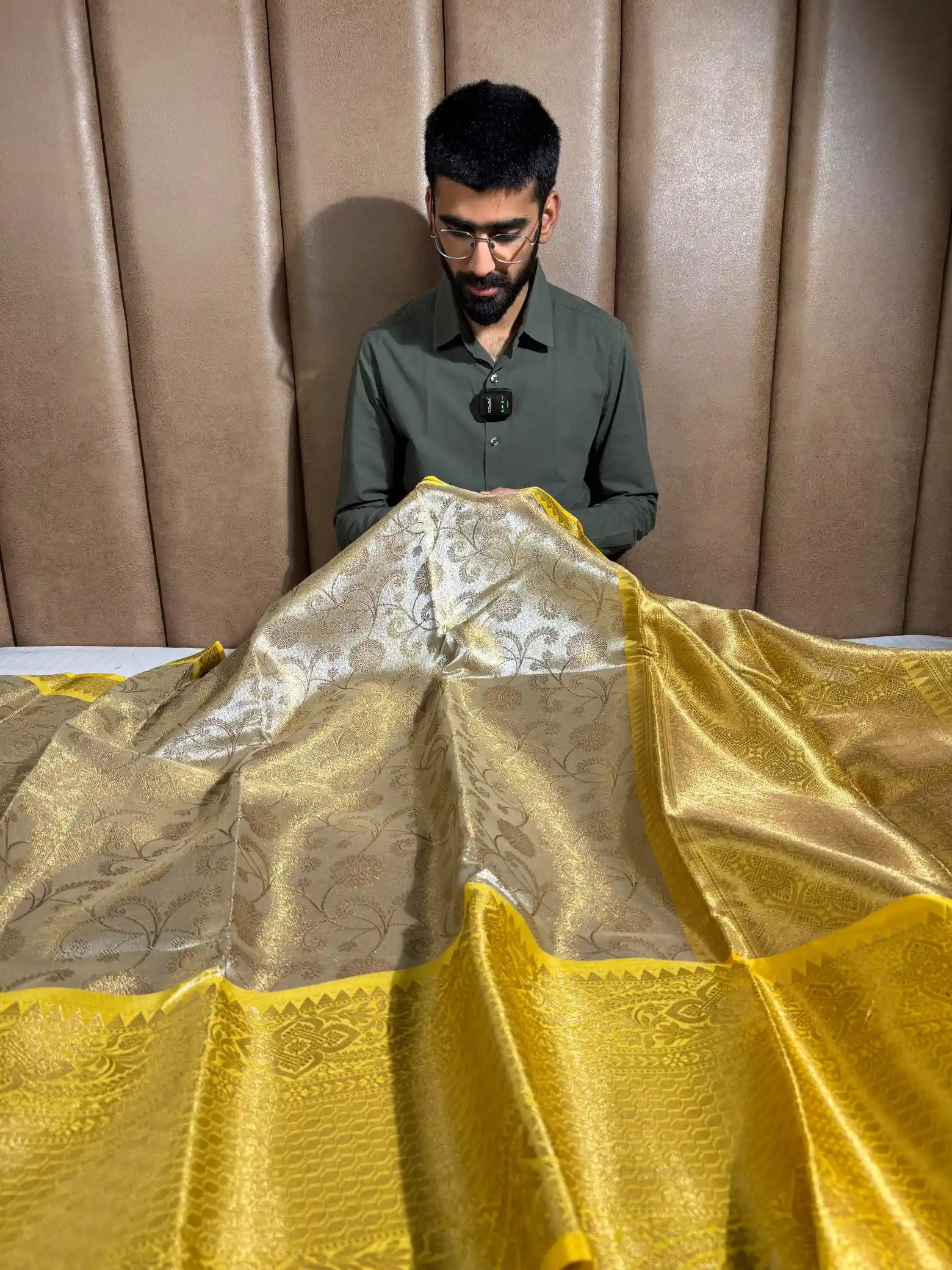 Bridal kathan tissue silk Banarasi saree