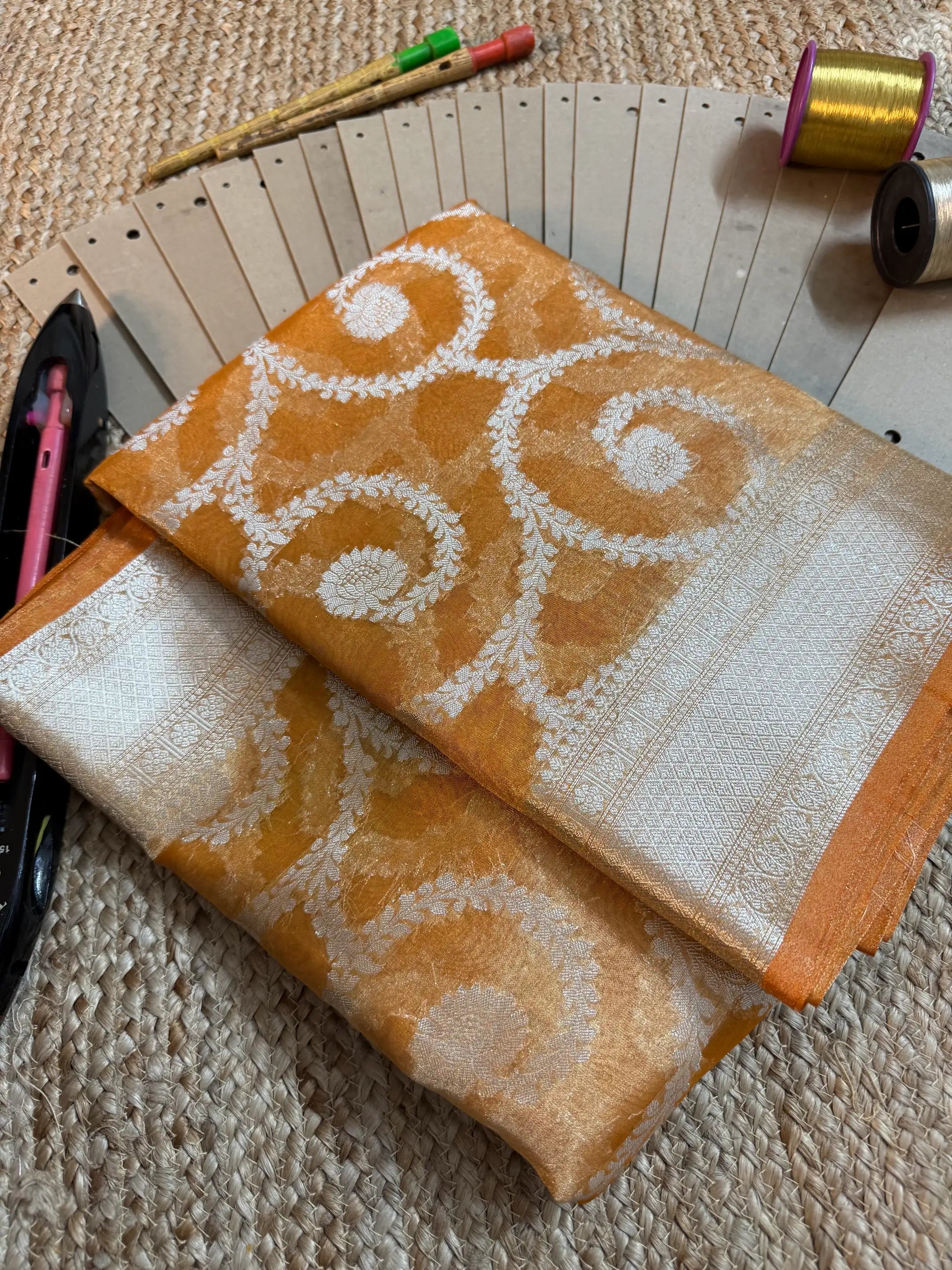 Eccentric zari weave Softsilk Banarasi saree