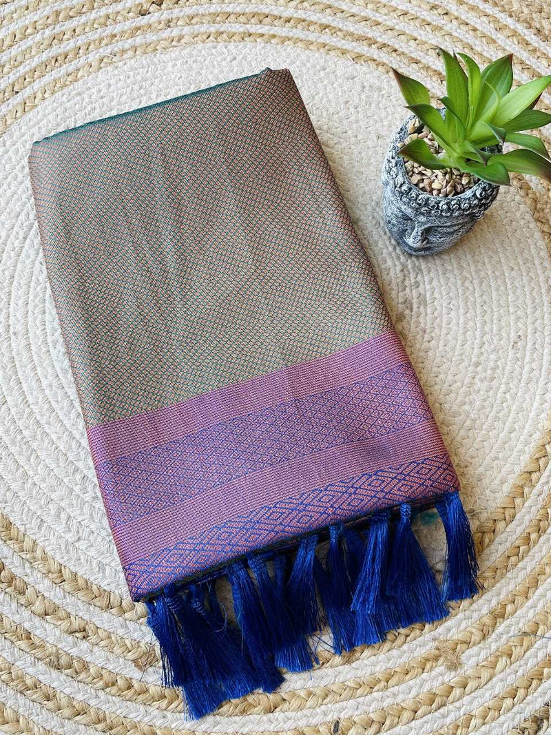 Beautiful Colour Soft Silk Embossed Saree