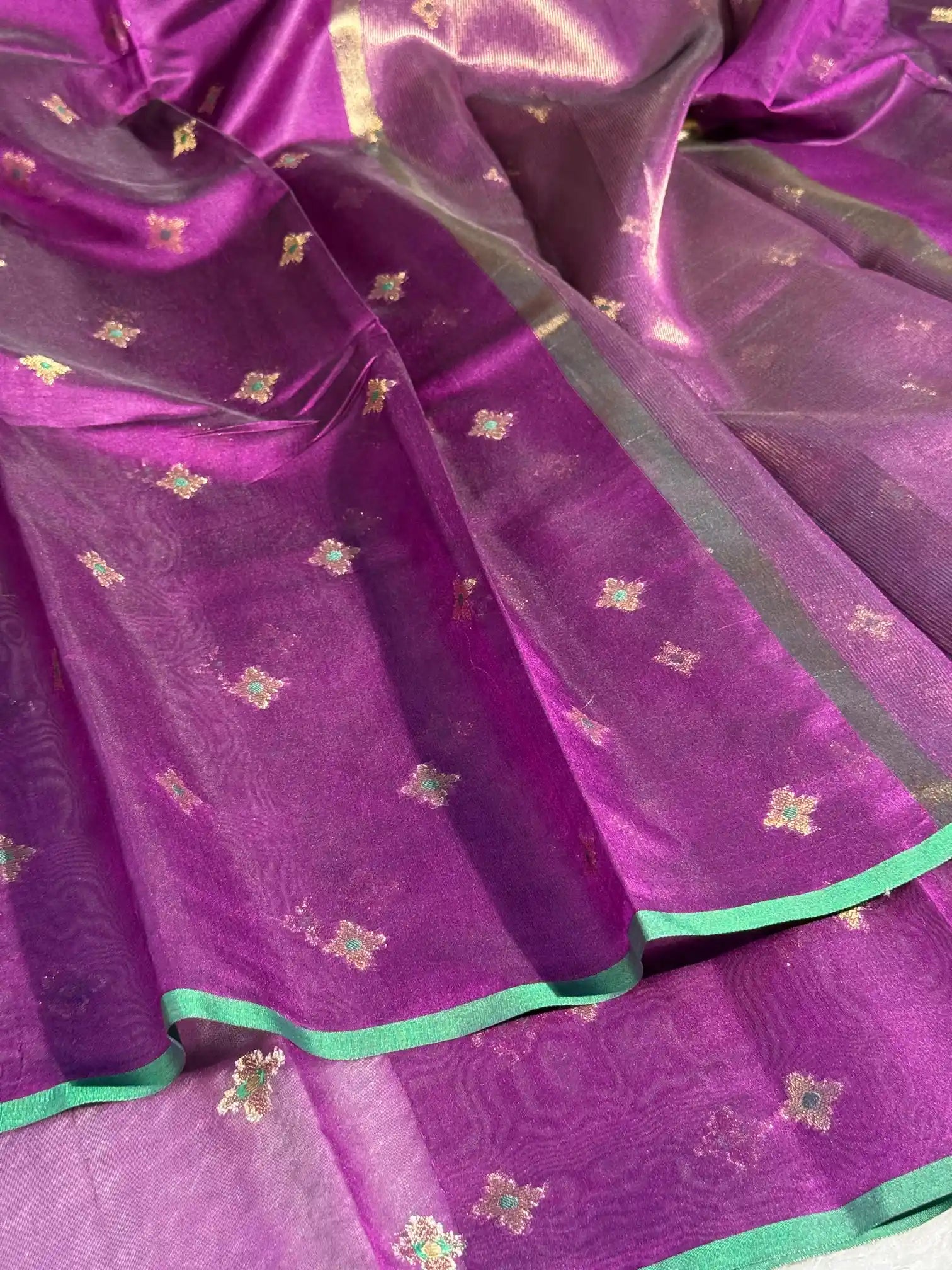 Pretty purple Softsilk traditional saree