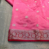 Baby Pink Semi Georgette Banarasi Saree