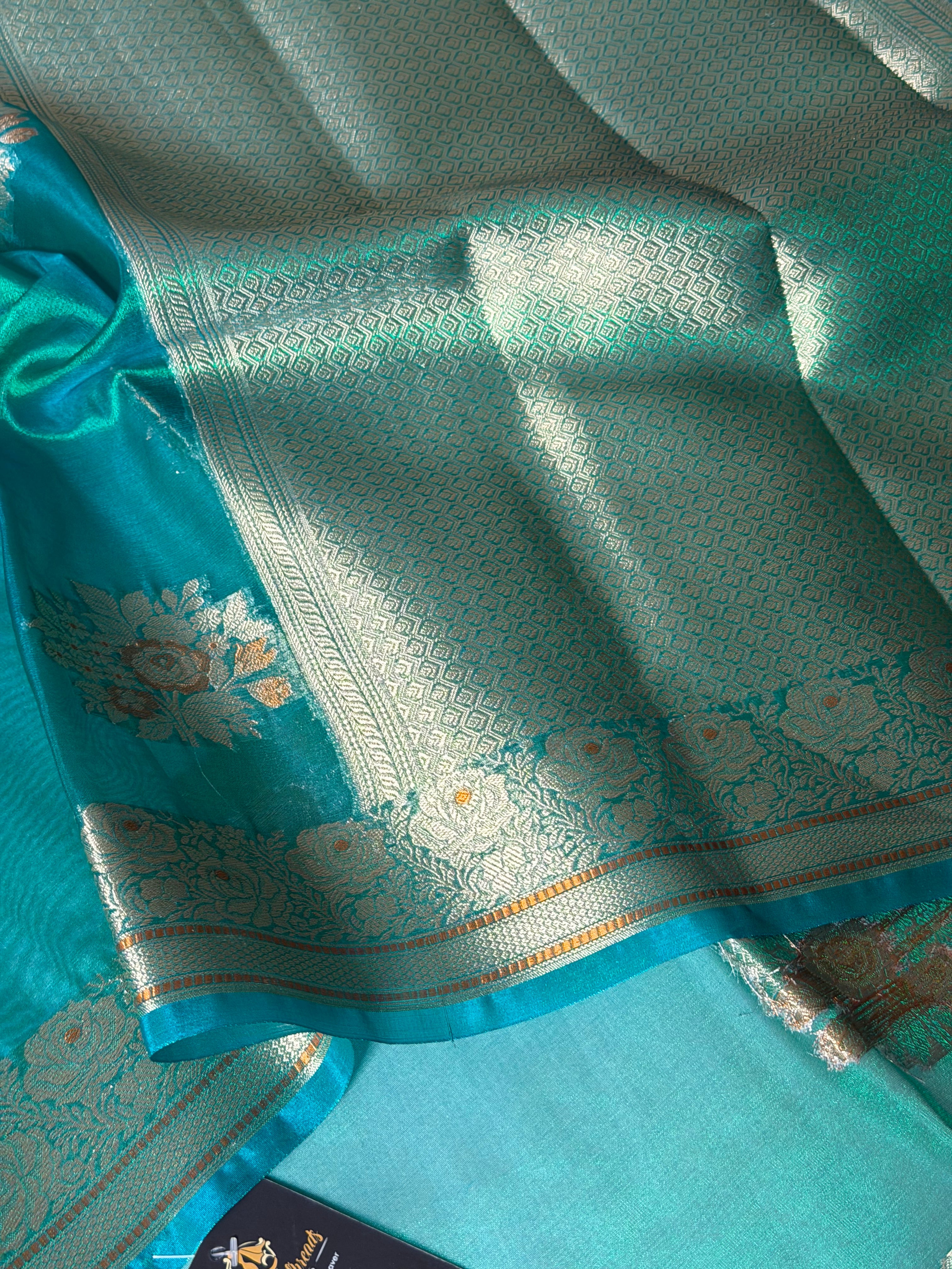 Dhoop Chaon Kora Tissue Silk Banarasi Saree