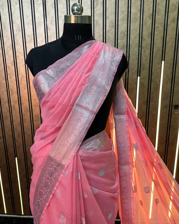 Semi Georgette Banarasi Saree