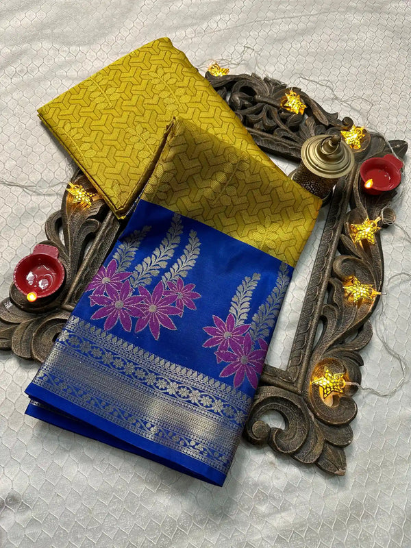 Softsilk Exclusive Jacquard Banarasi Saree