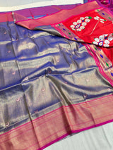 Exclusive Embossed Paithani Tissue Silk Saree