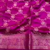 Dark Rani Pure Chiniya Silk Saree