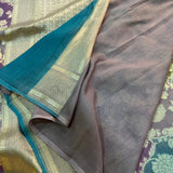 Multi Pure Munga Silk Hand Painted Banarasi Saree