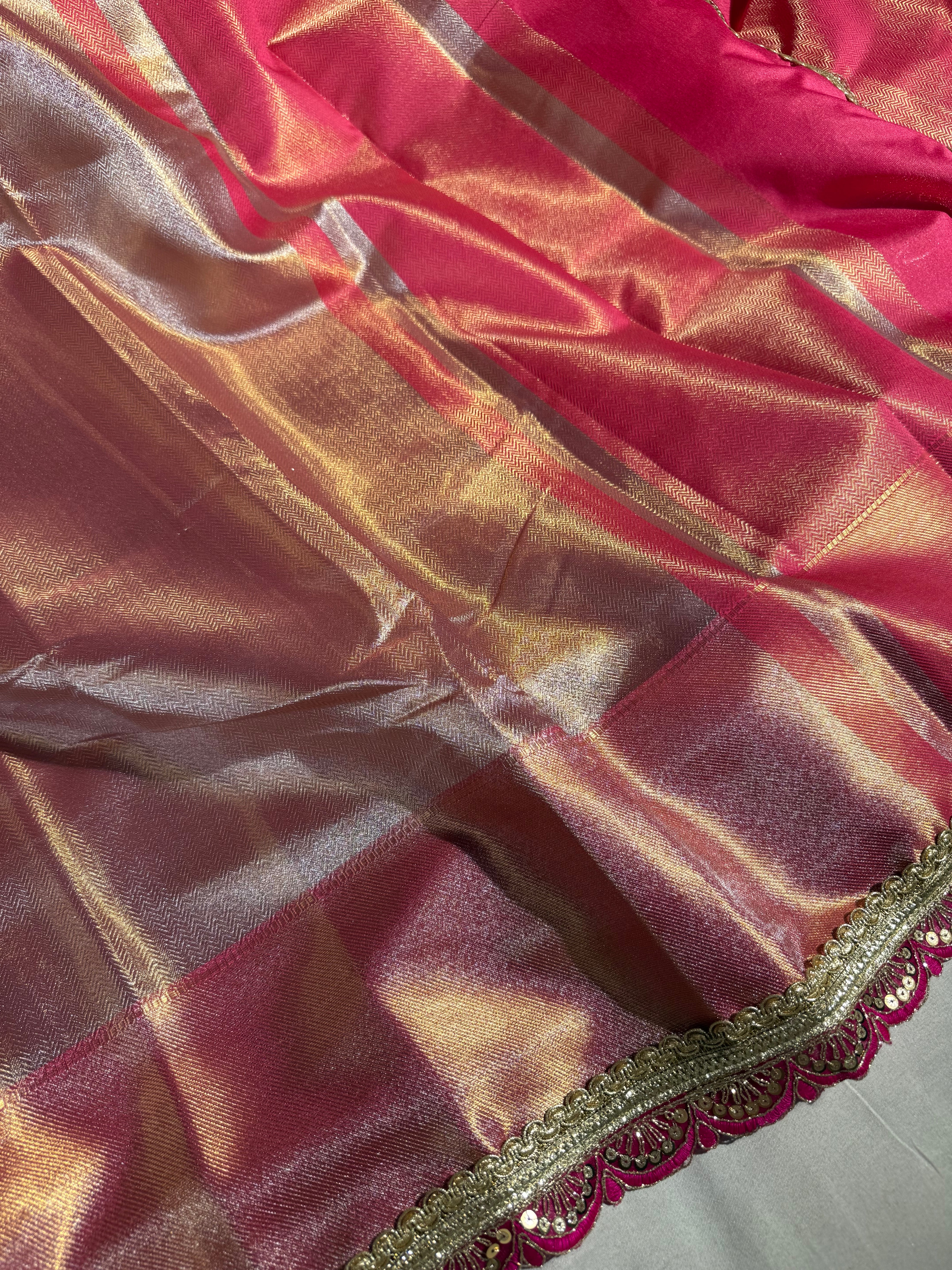 Jyothika Ma’am Inspired Kanjivaram Tissue Saree