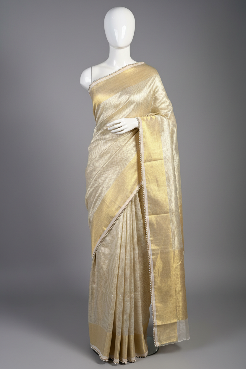 Nayanthara Maam Inspired Kanjivaram Tissue Saree