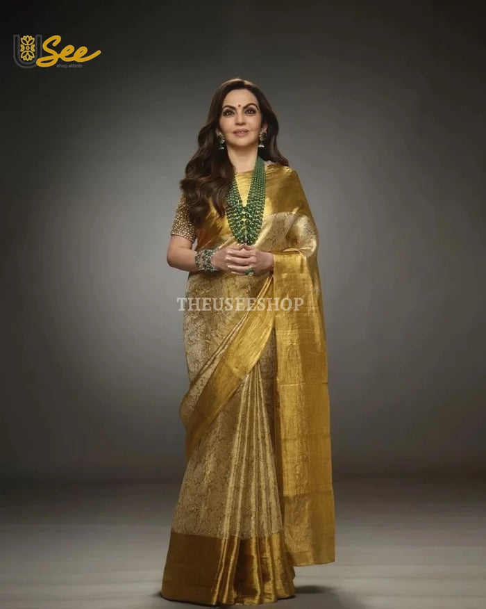 Nita Ambani Inspired Kanjivaram Brocade Saree