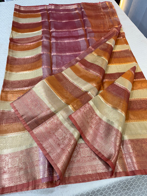 Handbrush Tissue Silk Saree