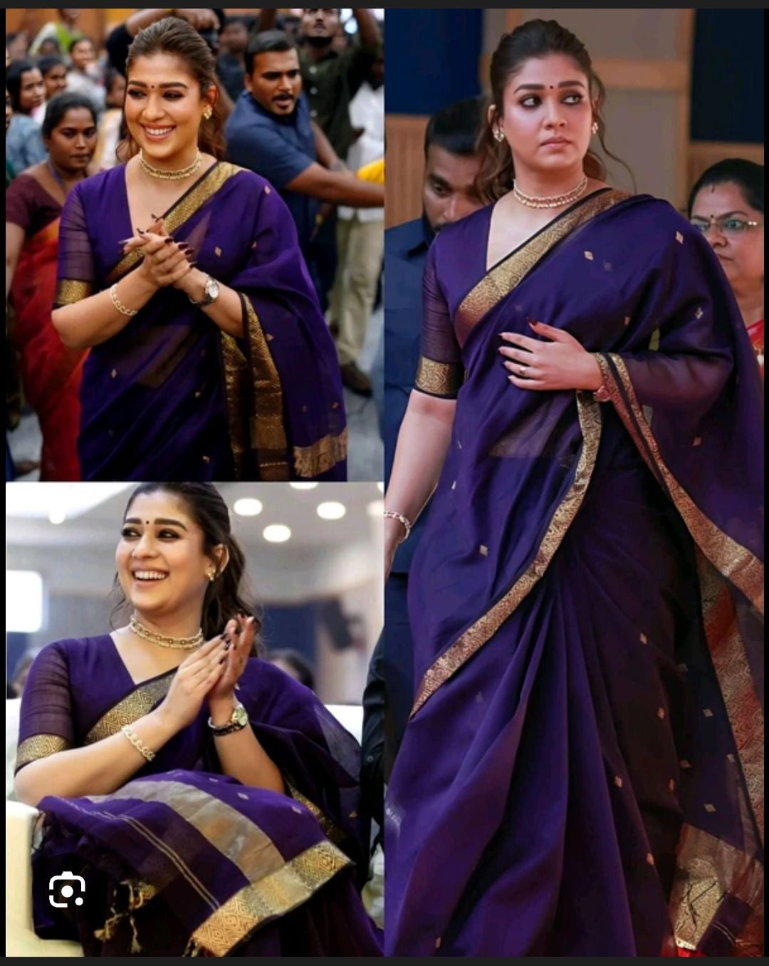 Nayanthara Ma’am Inspired Royal Blue Softsilk Saree