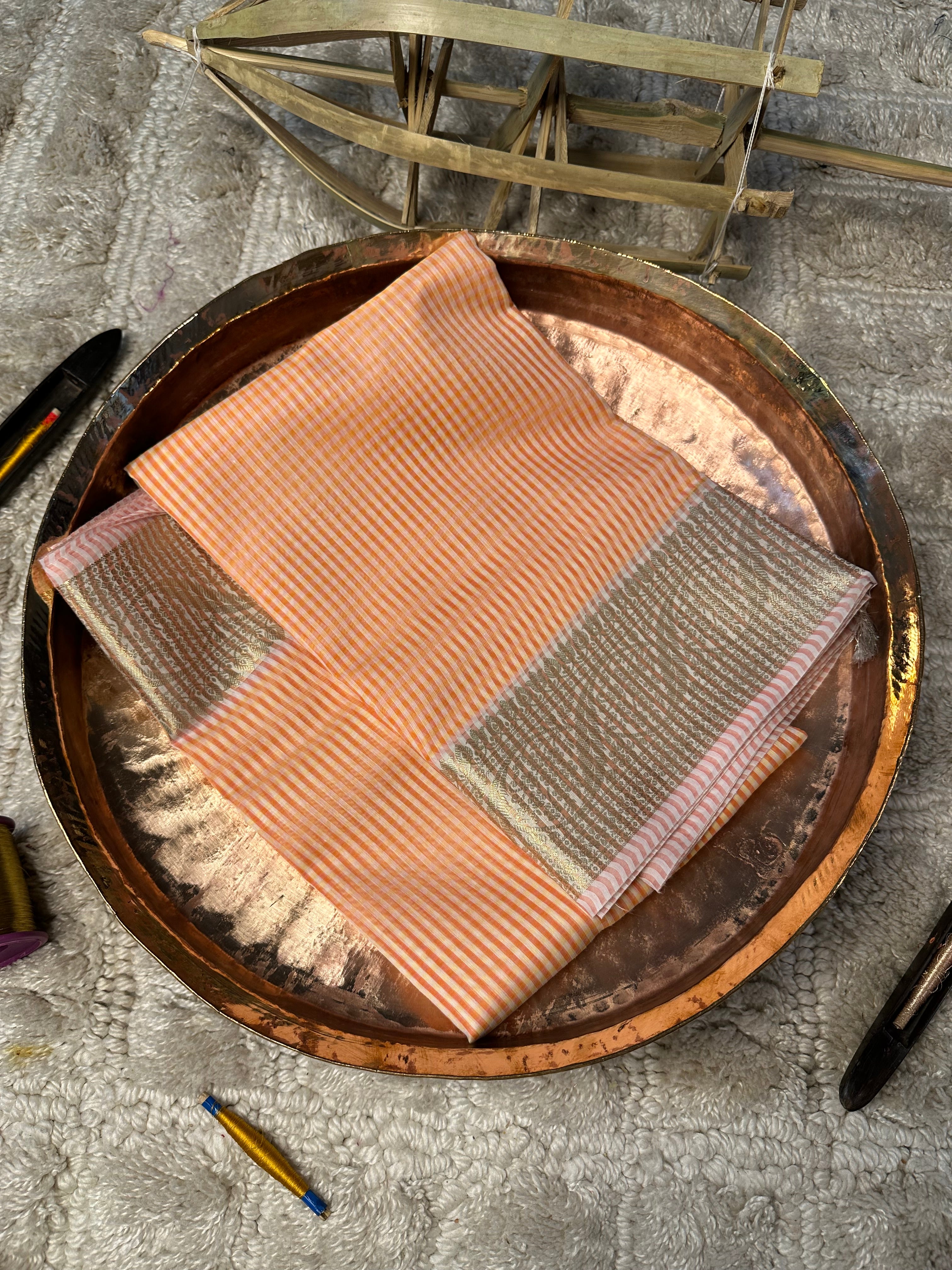 Contemporary Weave Kora Soft Silk Banarasi Saree