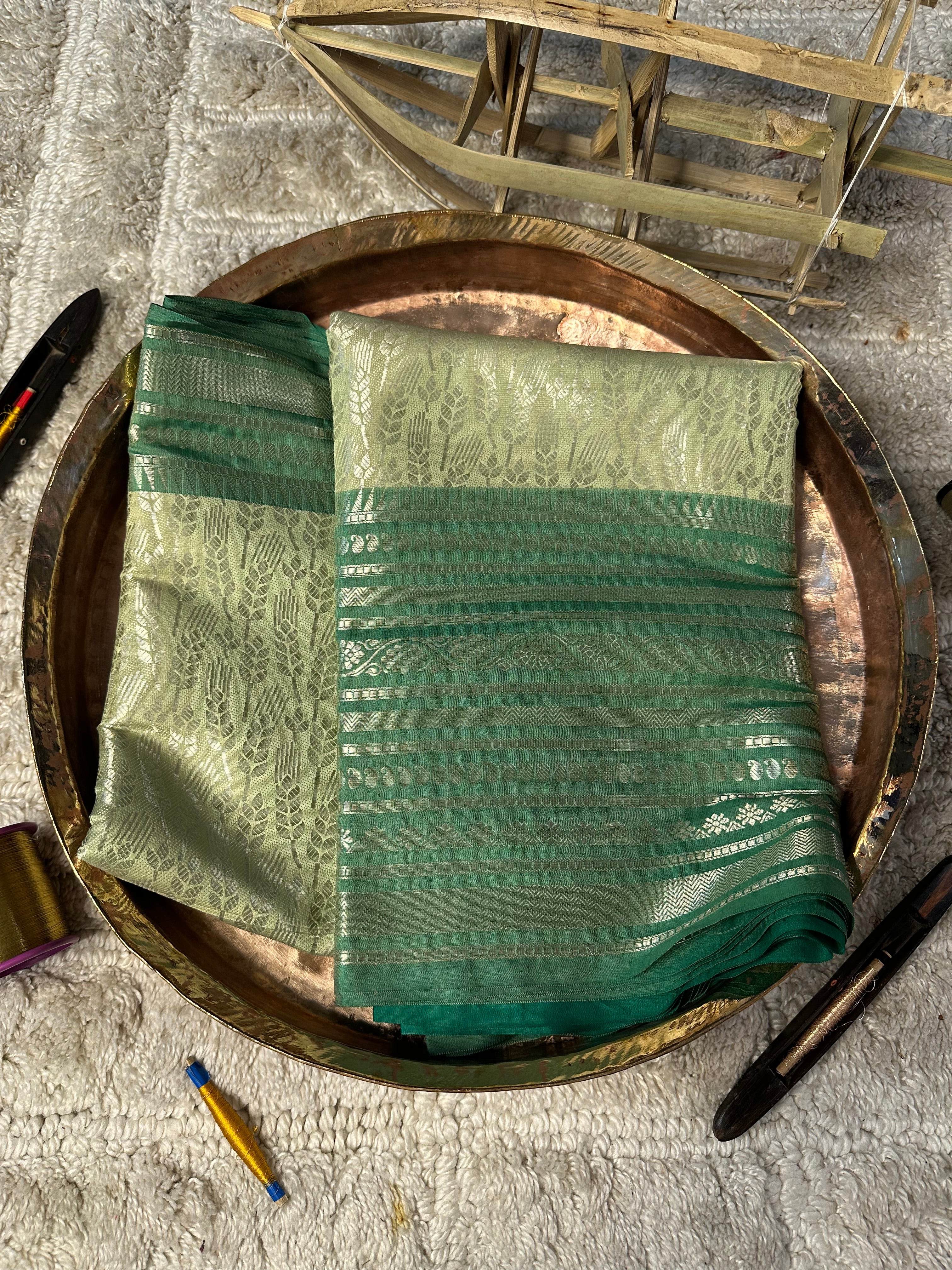 Contemporary weave Softsilk heritage Banarasi saree