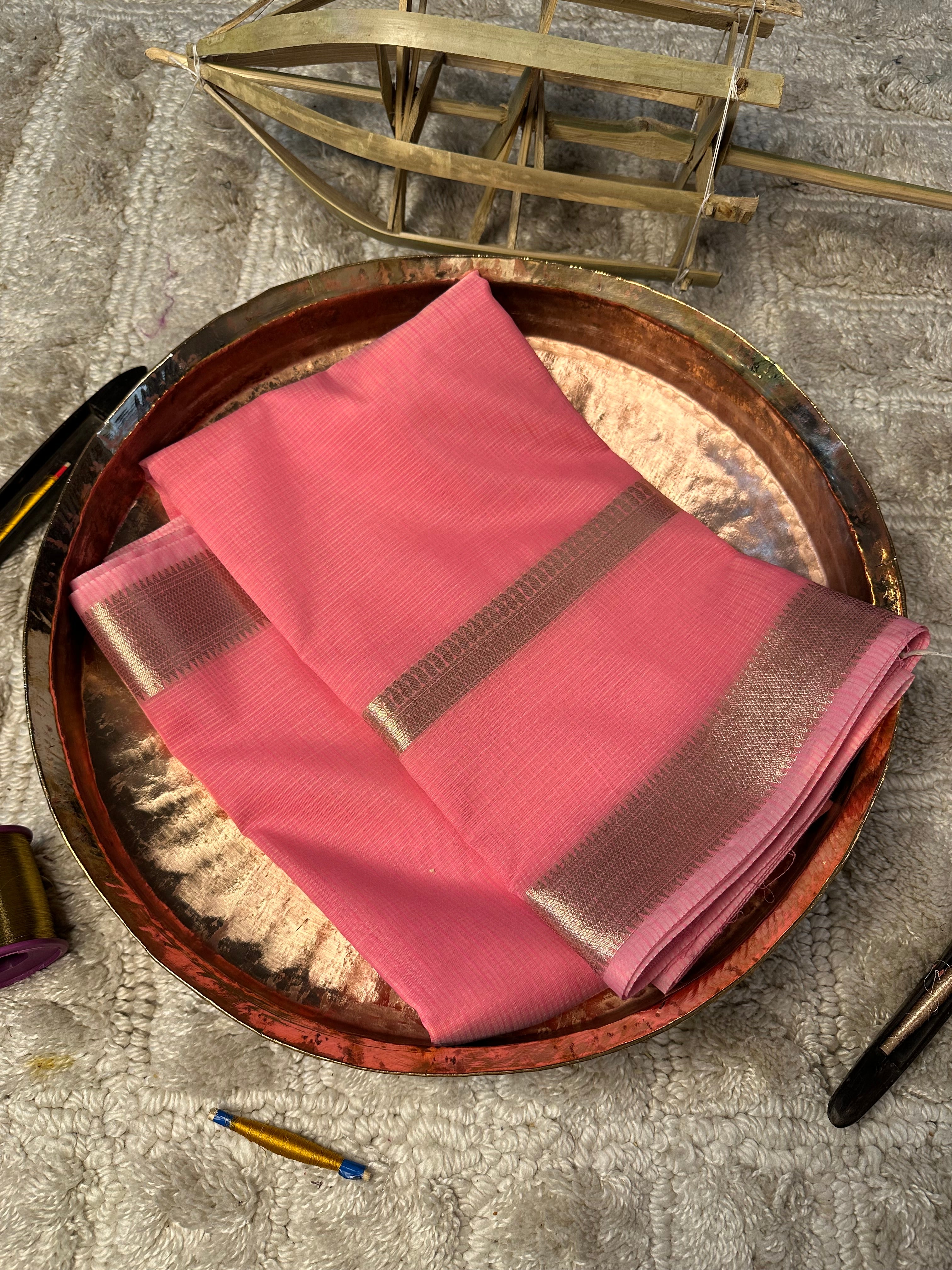 Contemporary Weave Kora Soft Silk Banarasi Saree