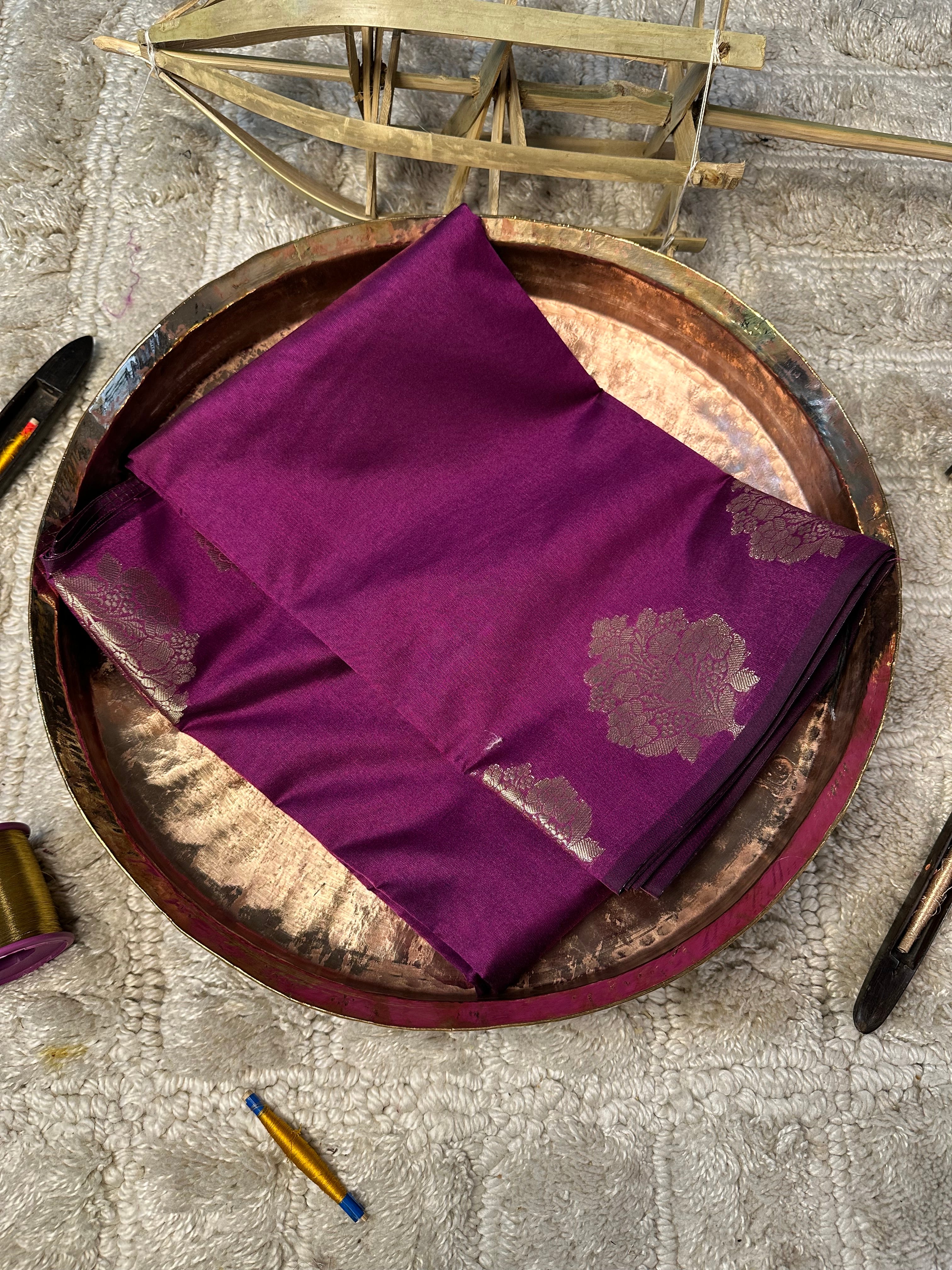 Contemporary weave Softsilk heritage Banarasi saree