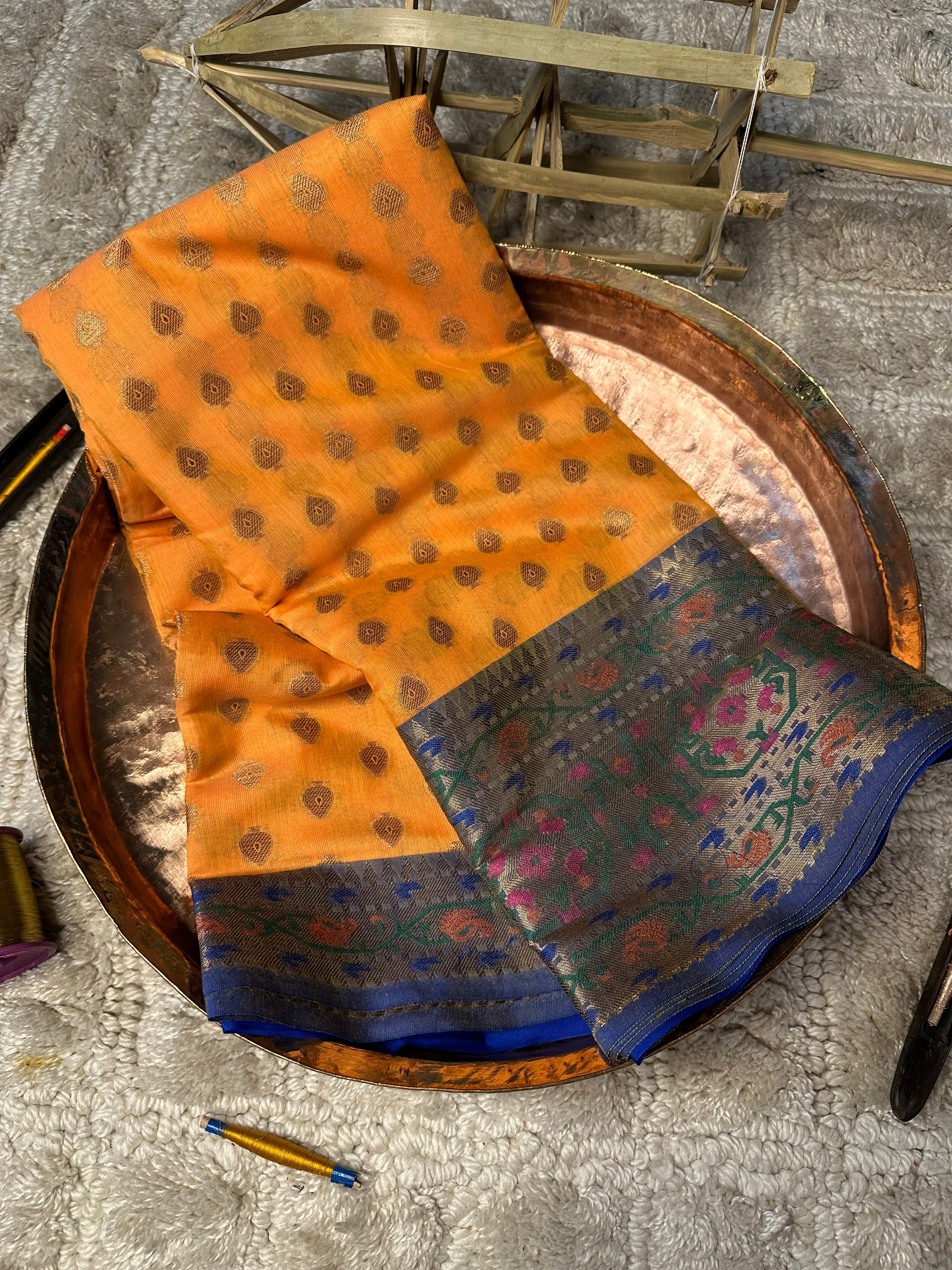 Contemporary weave Softsilk heritage Banarasi saree